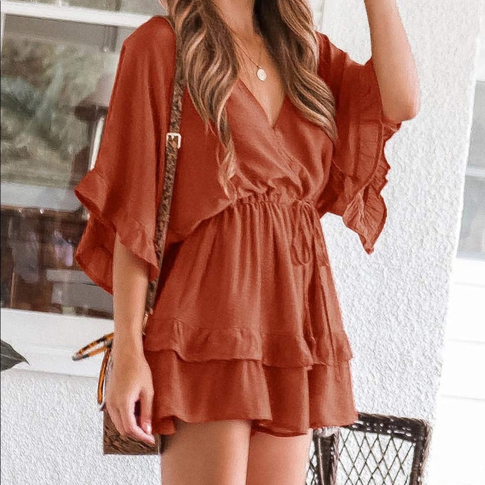Beach Ruffled Romper